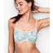 Victoria's Secret Intimates & Sleepwear | Bogonwt 2/$25 Vs Mesh Blue Floral Scoop Bra | Color: Blue/White | Size: Xs