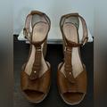 Coach Shoes | Coach Shoes | Coach Gala Espadrille Wedge Platform Sandals Sz 8 | Brown/Tan | Color: Brown/Tan | Size: 8