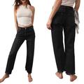 Free People Jeans | Free People New Tapered Baggy Boyfriend Jeans In Panther 25 Black | Color: Black | Size: 25