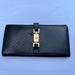 Gucci Bags | Gucci Leather Black Jackie Continental Long Wallet Vintage (Authentic) | Color: Black/Gold | Size: Os