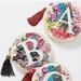Anthropologie Bags | Anthropologie Anna Harlow Russo Monogram B Bag Embroidered Embellished Tassel | Color: Cream/Pink | Size: Os
