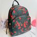 Michael Kors Bags | Euc Michael Kors Abbey Medium Mk Logo & Floral Print Backpack | Color: Black/Red | Size: Os