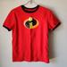 Disney Tops | Disney Incredibles Tee | The Incredibles Graphic Ringer T-Shirt Size Xs | Color: Black/Red | Size: Xs