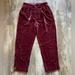 Madewell Pants & Jumpsuits | Madewell Red Velvet High Trousers Pants Wide Leg | Color: Red | Size: S