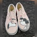 Vans Shoes | 2017 Van's Peanuts Slip On Shoe | Color: Pink/White | Size: 12g