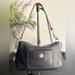 Coach Bags | Coach Black Pebbled Leather Shoulder Bag | Color: Black/Blue | Size: Os