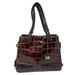 Dooney & Bourke Bags | Dooney & Bourke Embossed Leather Crocodile Shoulder Bag Set Wallet Keychain | Color: Brown/Red | Size: Os