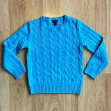 J. Crew Shirts & Tops | Euc Cashmere Crewcuts/J Crew Toddler Boy Sweater-Bright Blue Cable Knit | Color: Blue | Size: Xsb