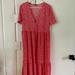 Zara Dresses | ** Zara Red And White Floral Maxi Dress Size M ** | Color: Red/White | Size: M