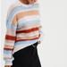 American Eagle Outfitters Sweaters | American Eagle Women's Striped Muted Colors Wool Blend Knit Crew Neck Sweater L | Color: Tan/White | Size: L