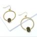 Anthropologie Jewelry | Anthropologie Gold Plated Green Druzy Drop Earrings | Color: Gold/Green | Size: Os