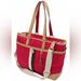 Coach Bags | Coach Rare* Voyager Red Canvas Weekend Diaper Bag Crossbody Tote Purse, Vintage | Color: Red | Size: Os