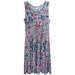 Lularoe Dresses | Lularoe Nicki Tank Dress Grayish Blue Floral Size Large | Color: Black/Blue/Gray/Purple/Tan | Size: L