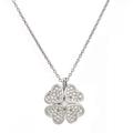 Kate Spade Jewelry | Kate Spade Silver Something Sparkly Crystal Clover Heart Necklace | Color: Silver | Size: Os