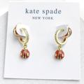 Kate Spade Jewelry | Kate Spade Nature Walk Ladybug Huggie Earrings Mini Hoops Gold Red Lady Bugs Nwt | Color: Gold/Red | Size: Os