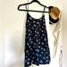 American Eagle Outfitters Dresses | Ae | Floral Mini Dress With Open Back | Color: Black | Size: Xs