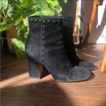 Coach Shoes | Coach Studded Suede Black Ankle Boots | Color: Black | Size: 6.5