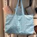 Kate Spade Bags | Kate Spade Blue Flowers Print Canvas Tote Xl Reusable Shopping Beach Bag | Color: Blue/White | Size: Various