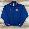 Nike Shirts | 90s Vintage Nike Team Usa Soccer Futbol Track Jacket Warm Up Sweatshirt | Color: Blue/Red | Size: L