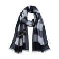 Kate Spade Accessories | Kate Spade Party Plaid Silk And Cotton Oblong Scarf Black White 80” X 25” Nwot | Color: Black/White | Size: 80” X 25”