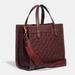 Coach Bags | Coach Signature Leather Field Burgundy Tote Bag | Color: Purple/Red | Size: Os