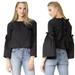 Free People Tops | Free People So Obviously Yours Black Bell Sleeve Bow Tie Boho Ballet Top Size S | Color: Black | Size: S