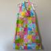 Lilly Pulitzer Dresses | Lilly Pulitzer Girl’s Patchwork Halter Dress, Sz 10, Euc | Color: Green/Pink | Size: 10g