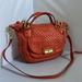 Coach Bags | Coach F23048 Kristin Woven Leather Satchel | Color: Orange | Size: Os