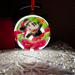 Disney Holiday | Disney Mickey Mouse Vintage Reverse Handpainted Boxed Glass Christmas Ornament | Color: Red | Size: Os