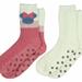 Disney Accessories | 2- 2 Packs Of Disney Minnie Mouse Mauv-E-Lous Super Soft Crew No-Slip Grip Socks | Color: Pink/White | Size: Os