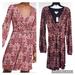 Anthropologie Dresses | Anthro Maeve Paisley Belted Dress Size S Retro Elegant Faux Wrap Fit & Flare | Color: Brown/Red | Size: S