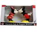 Disney Kitchen | Disney Mickey Mouse And Friends Ceramic Salt & Pepper Shakers Minnie Mouse New | Color: Black/Red | Size: Os