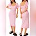 Free People Dresses | Free People Free-Est Bel Air Midi Dress Pink Barbiecore Sz Small Soft & Stretchy | Color: Pink | Size: S