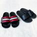 Adidas Shoes | Adidas Adilette Adjustable Slidesnike Benassi Just Do It Slides | Color: Black/Red | Size: 6