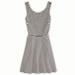 American Eagle Outfitters Dresses | American Eagle Striped Sleeveless A-Line Minidress, Size Medium. | Color: Gray/White | Size: M