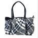 Burberry Bags | Burberry Patent Leather Nylon Check Duffle/Diaper Bag | Color: Black/Gray | Size: Os