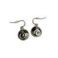 Disney Jewelry | Disney Dangle Earrings - Swirl Mickey Mouse Icon - Black And Gold | Color: Black/Gold | Size: Os