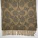 Coach Accessories | Coach Wool Cashmere Angora Silk Scarf Signature C Logo Nwt Tan Gray Winter Italy | Color: Gray/Tan | Size: Os