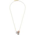Coach Jewelry | Coach Signature Cluster Pendant Multi Plated Brass And Glass Lobster Clasp 18" | Color: Gold | Size: Os