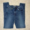 Free People Jeans | Free People We The Free Blue Denim Skinny Jeans Raw Hem Womens Size 26 | Color: Blue | Size: 26