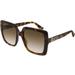 Gucci Accessories | Authentic Gucci Havana Brown Square Ladies Gg0418s Sunglasses | Color: Brown/Tan | Size: Os