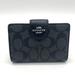 Coach Bags | Coach Medium Corner Zip Wallet In Signature Canvas | Color: Black/Silver | Size: Medium