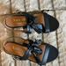 Kate Spade Shoes | Kate Spade La Danes Leather T-Strap Sandal | Color: Black | Size: 6