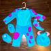 Disney Costumes | 6-12 Month Monsters Inc. 5 Piece Halloween Costume. Disney Baby. | Color: Blue/Purple | Size: Osbb