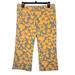 American Eagle Outfitters Pants & Jumpsuits | American Eagle Outfitters Gray And Orange Floral Denim Capris Size 4 | Color: Gray/Orange | Size: 4