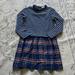 J. Crew Dresses | J.Crew Girls Mixed Media Dress | Color: Blue/Red | Size: Sg