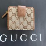 Gucci Bags | Gucci Beige Original Gg Canvas Brown Leather Trim Wallet 346056 | Color: Brown | Size: Os