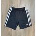 Adidas Bottoms | Adidas Youth Boys Size 7 Solid Black Three Striped Cotton Shorts | Color: Black | Size: 7b