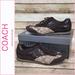 Coach Shoes | Coach Kodie Signature Patent Leather, Suede, Canvas Sneaker Brown & Khaki | Color: Brown/Tan | Size: 7