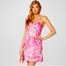 Lilly Pulitzer Dresses | Euc Lilly Pulitzer Kelley Dress Hotty Pink, Skinny Dippin Mini , Sz 6 | Color: Pink/White | Size: 6